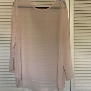 Unbranded Sheer Oversized Pink Top